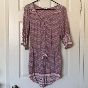 Boho style Rip Curl 3/4 sleeve romper